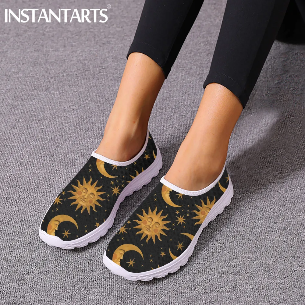 Lightweight Soft Loafers Ancient Moon Heavenly Dreams Print Female Flats Hot