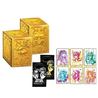 saint seiya tcg game cards table letters games children anime collection kids gift playing toy children christmas gift
