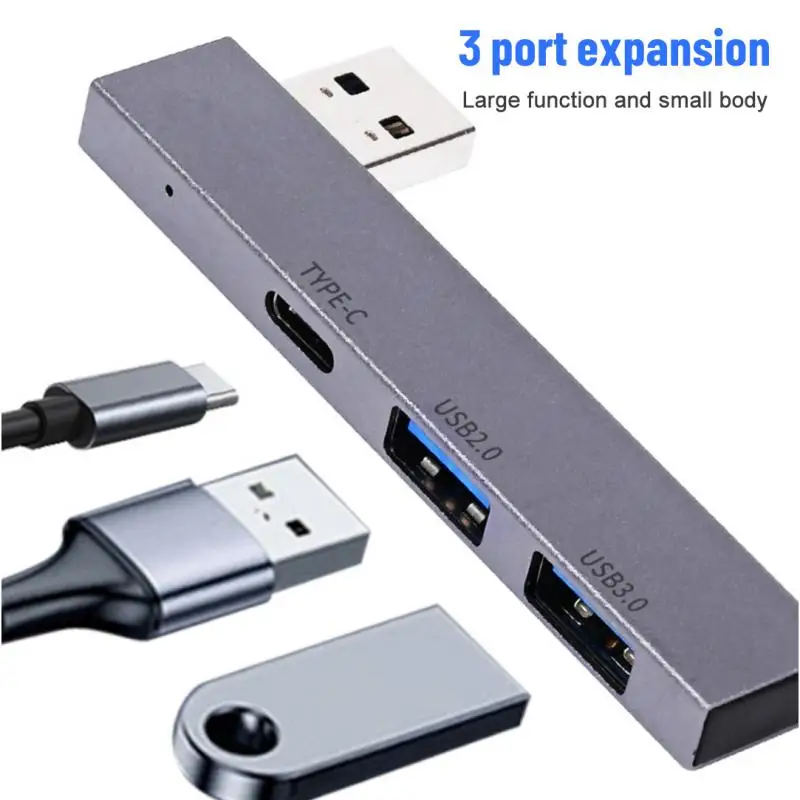 

High Speed Expansion Base Mini Usb Usb Hub 3 In 1 Docking Station Type C Eletric For Computer Accessories Usb2.0/usb3.0 5gbps