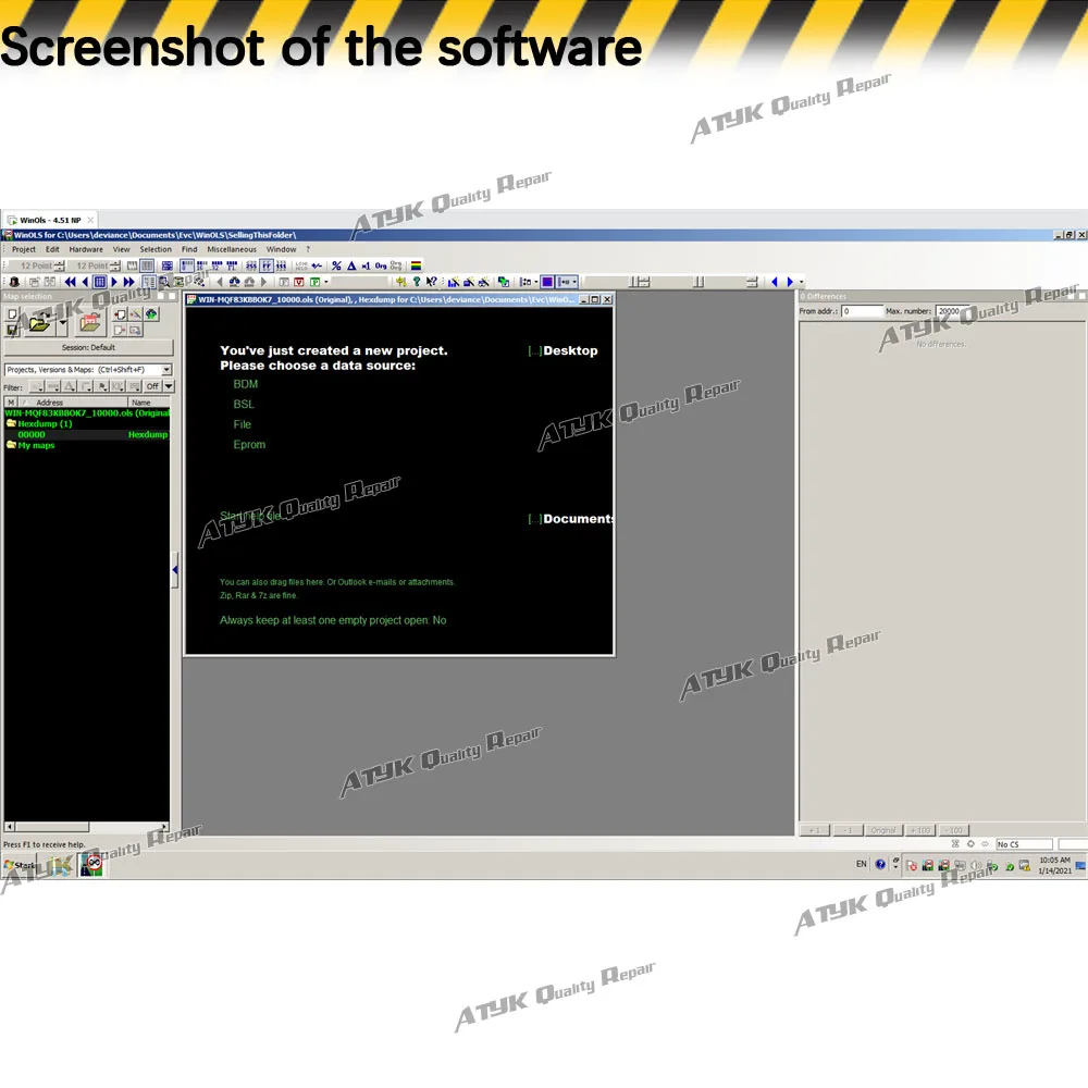 Диагностическое программное обеспечение WinOLS 4.51 VM с Plugins Vmwar ECU Winols Считыватель