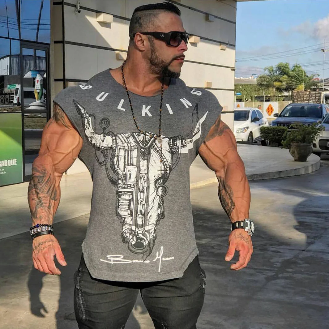 

Футболка мужская Спортивная с коротким рукавом, майка для фитнеса и международного спорта, майка с сердечком, с открытыми плечами, для скоростного и сухого бега, в американском стиле, лето