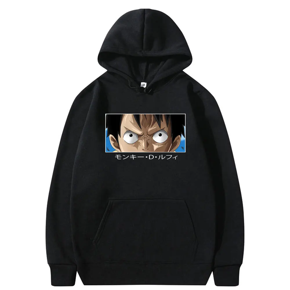 

Japanese Anime One Piece Hoodies Men Harajuku Cool Cartoon Luffy Zoro Eyes Print Hoodie Mens Loose Sweatshirts Man Sweatshirt