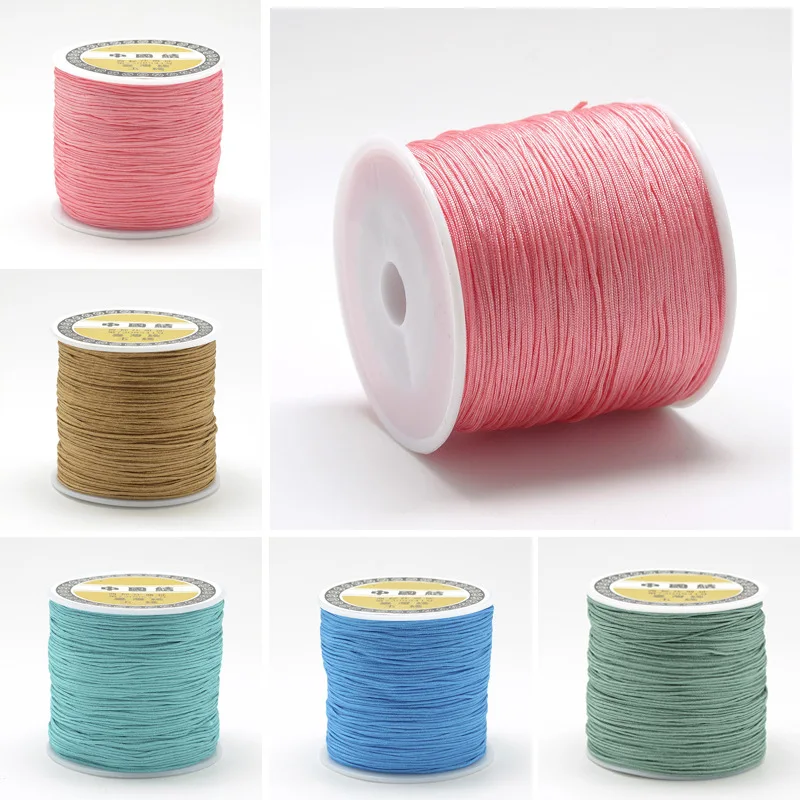

10m Colorful Nylon No. 72 Taiwan Thread 0.8mm Jade Thread Nylon Rope Hand-woven Necklace Thread Diy Chinese Knot Tassel Thread