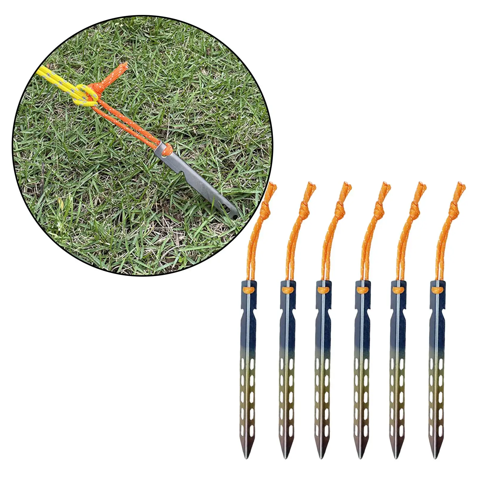 6-компонентные колья для палатки гвозди кемпинга гибкие универсальные колышки