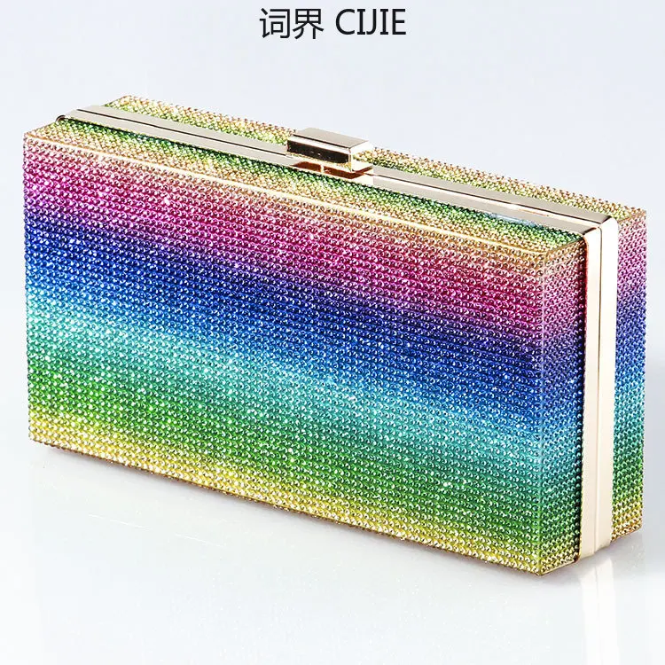 

CIJIE New Style in Stock Rhinestone Evening Bag European Full Diamond Evening Bag Female