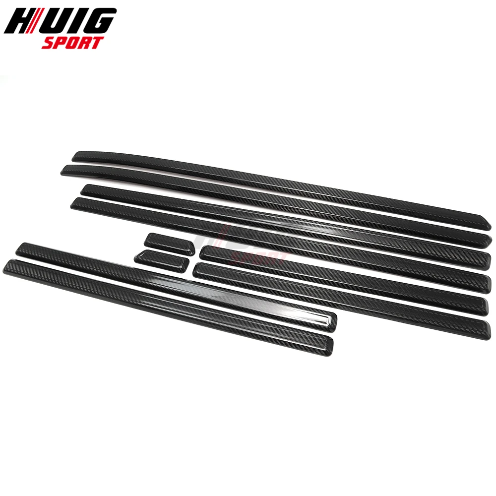 10P углеродное волокно внешняя панель кузова автомобиля полоса боковой молдинг
