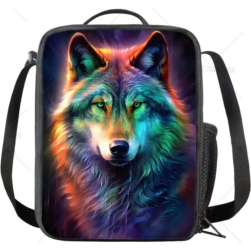 Ледяной Огненный волк с принтом крутой изображением животных женский мужской