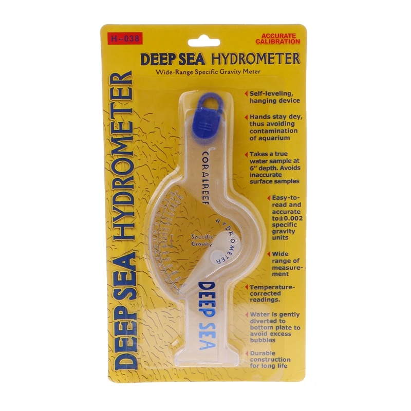 

Salinity Tester Transparent Acrylic Aquarium Sea Hydrometer Salinity Meter