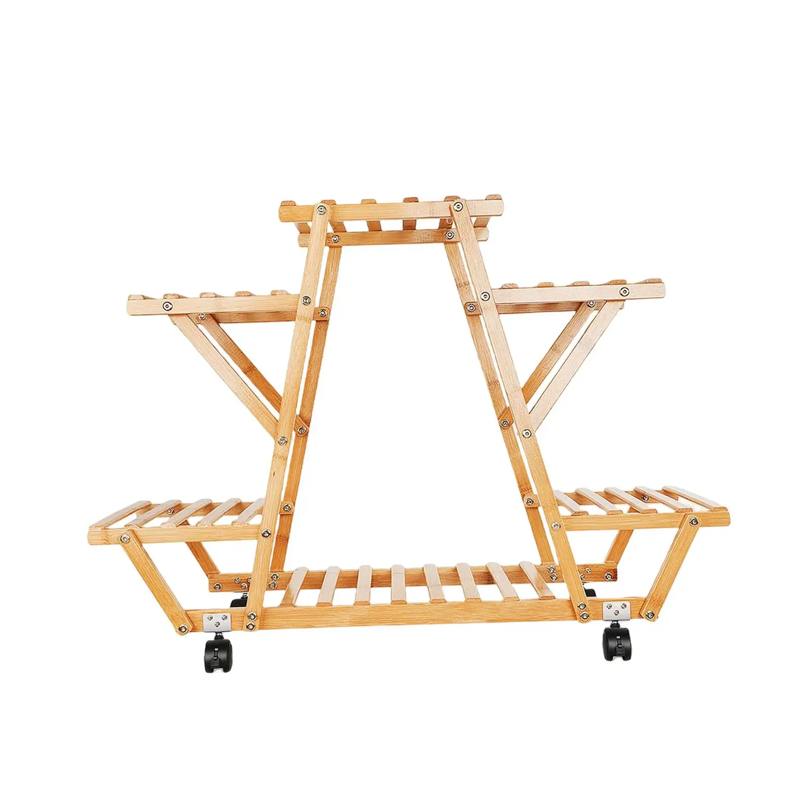 

Wood Plant Rack Shelves Planter Display Shelving Flower Pot Holder