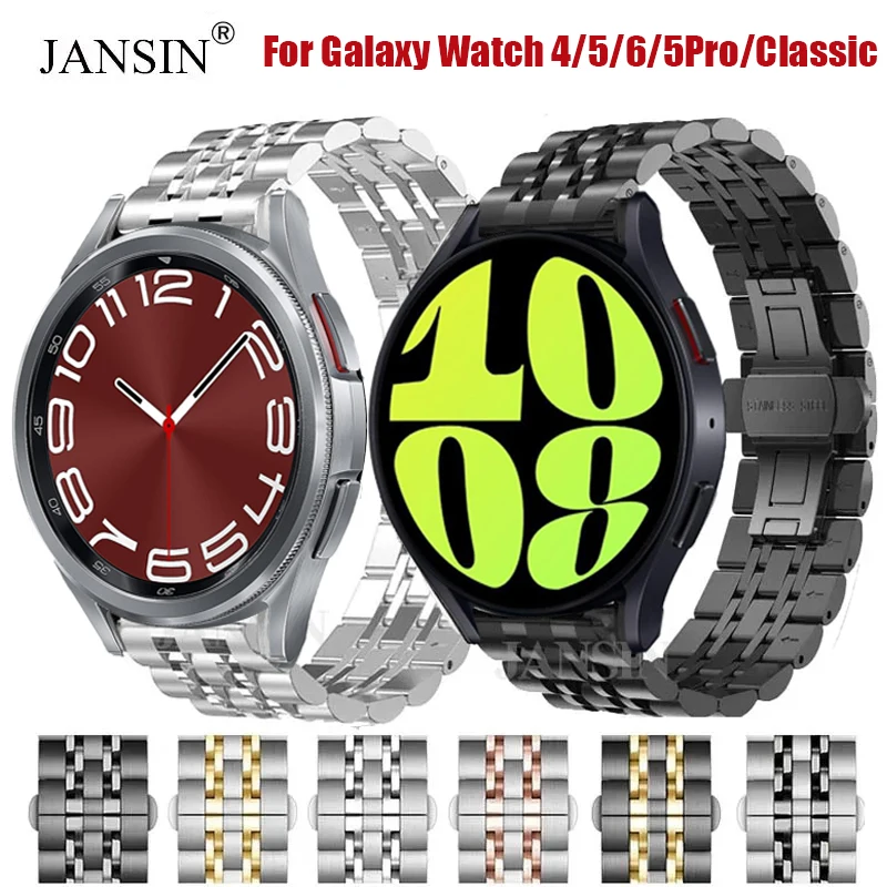 

Stainless Steel Strap For Samsung Watch 6 5 4 40mm 44mm 5 Pro 45mm Metal Band Correa For Galaxy Watch 4 6 Classic 42 46 43 47mm