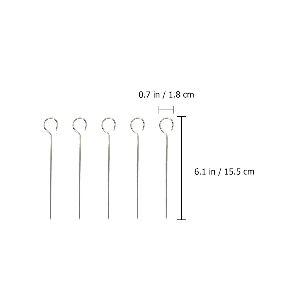 20 шт. игла с гусиным хвостом из нержавеющей стали шампуры для барбекю палочки