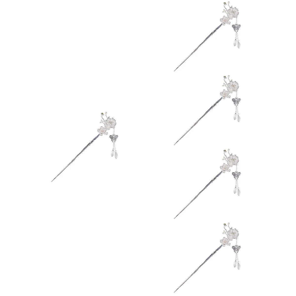 

5pcs Hair Stick Flower Hair Chopstick Plum Hair Fork Tassel Hair Accessory