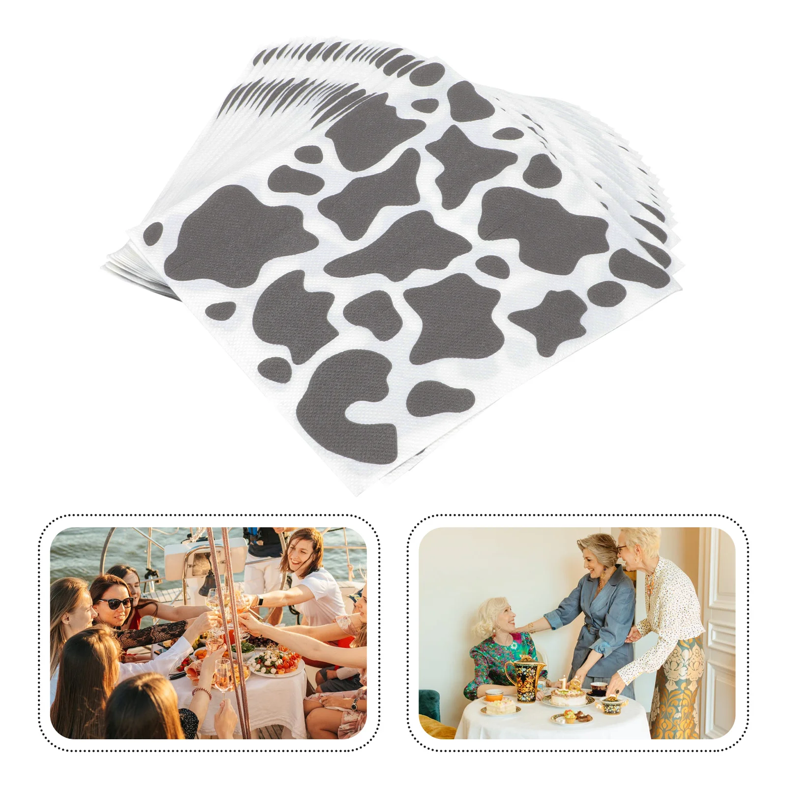 

100 Sheets of Supple Printed Napkins Party Printing Napkins Decorative Banquet Napkins