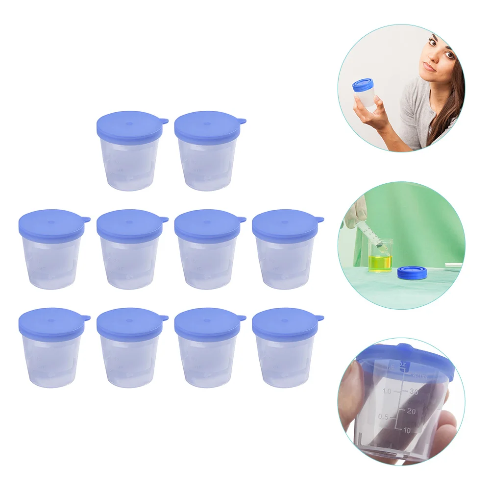 

10pcs Disposable Urine Cups Plastic Urine Collection Cups Disposable Urine Specimen Cups
