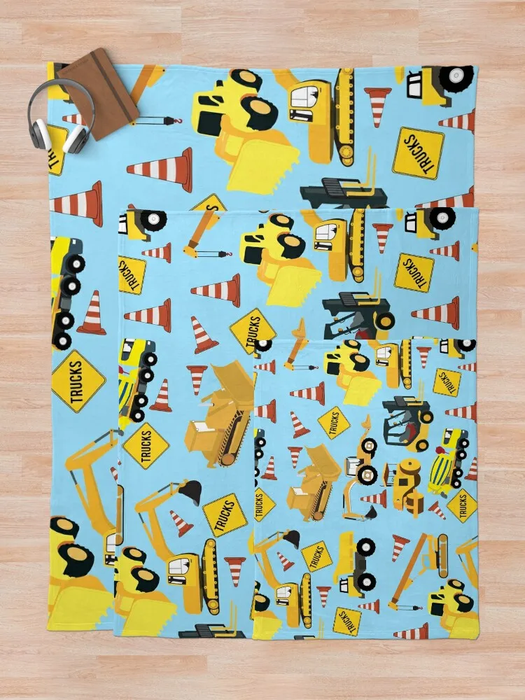 Выкройка строительных грузовиков — экскаватор и многое другое. Одеяло для