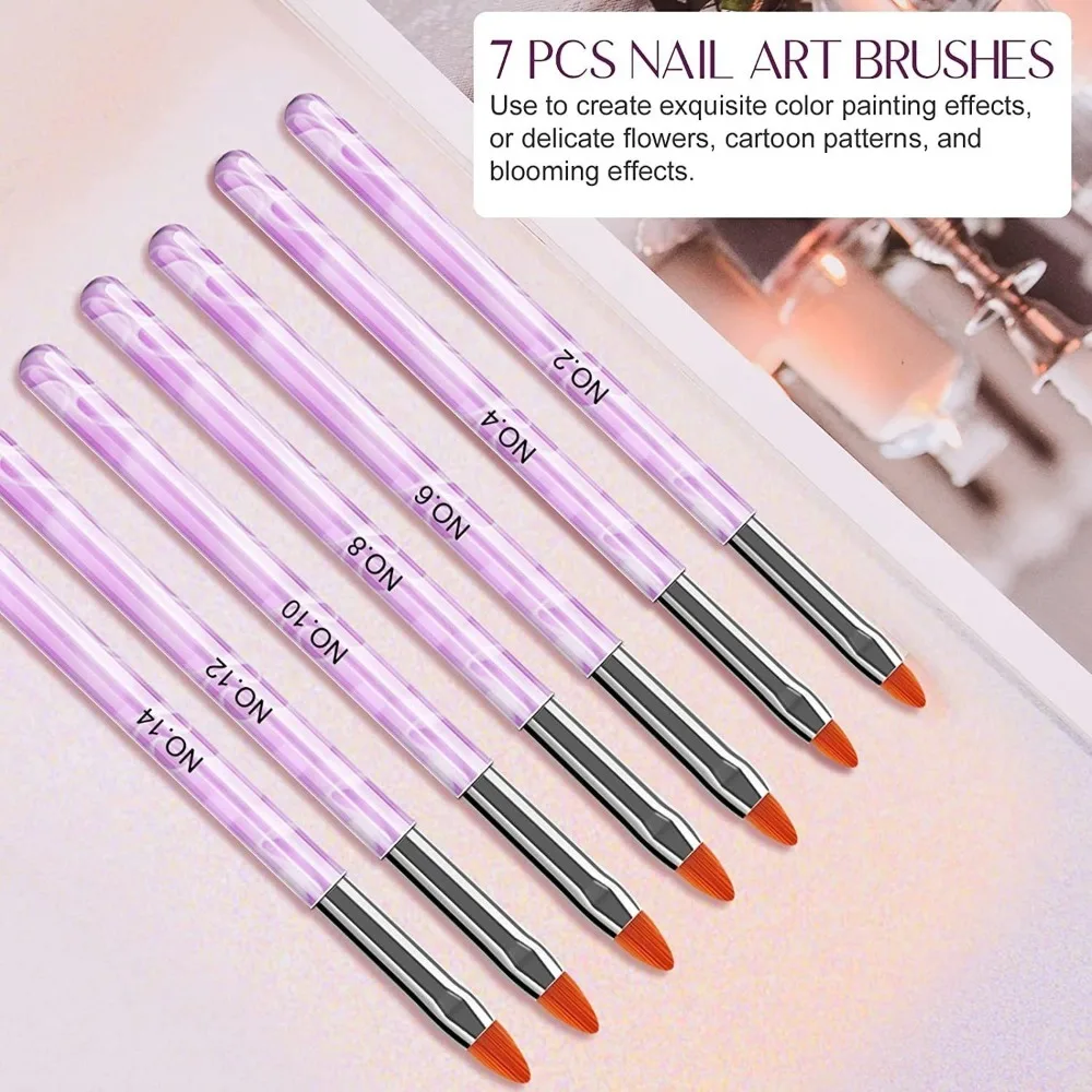 

28Pcs Acrylic Nail Pen Tool Set Portable Easily Wash DIY Wire Drawing Pen Quicksand Sequins Carving Pen