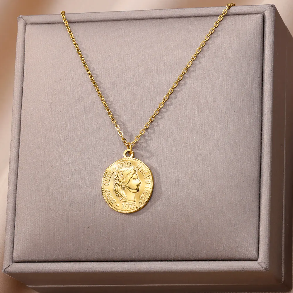 Женское колье из нержавеющей стали