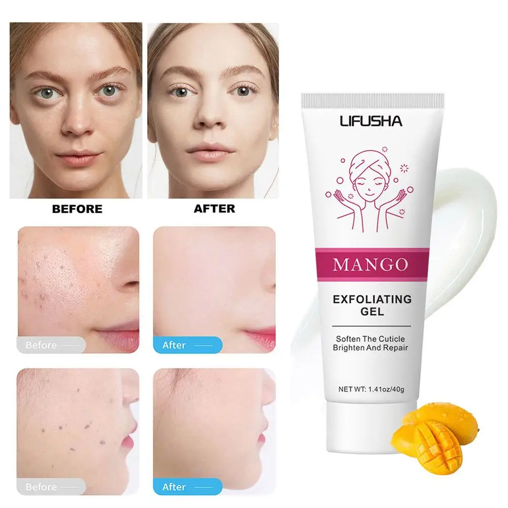 

40g Exfoliating Gel Cream Face Soften Cuticle Scrub Facial Repair Skin Care Whitening Cleaner Beauty Brighten Moisturizer L7W6