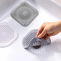 2022 kitchen sink filter pool sewer hair filter bathroom silicone hair anti blocking suction cup floor drain cover