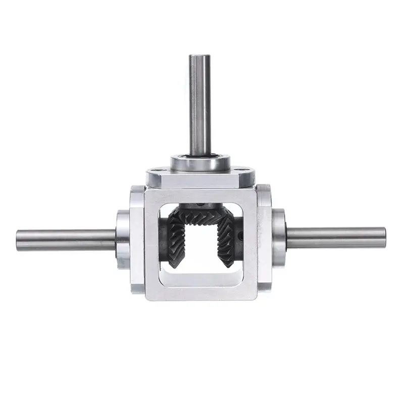 Коробка передач ABZS 4X, 90-градусный угловой конический редуктор, 1:1, с двойным выходным валом, 1 модуль, 20 зубьев, коническая шестерня (art.: 3920dbc4e833e) - 3920dbc4e833e