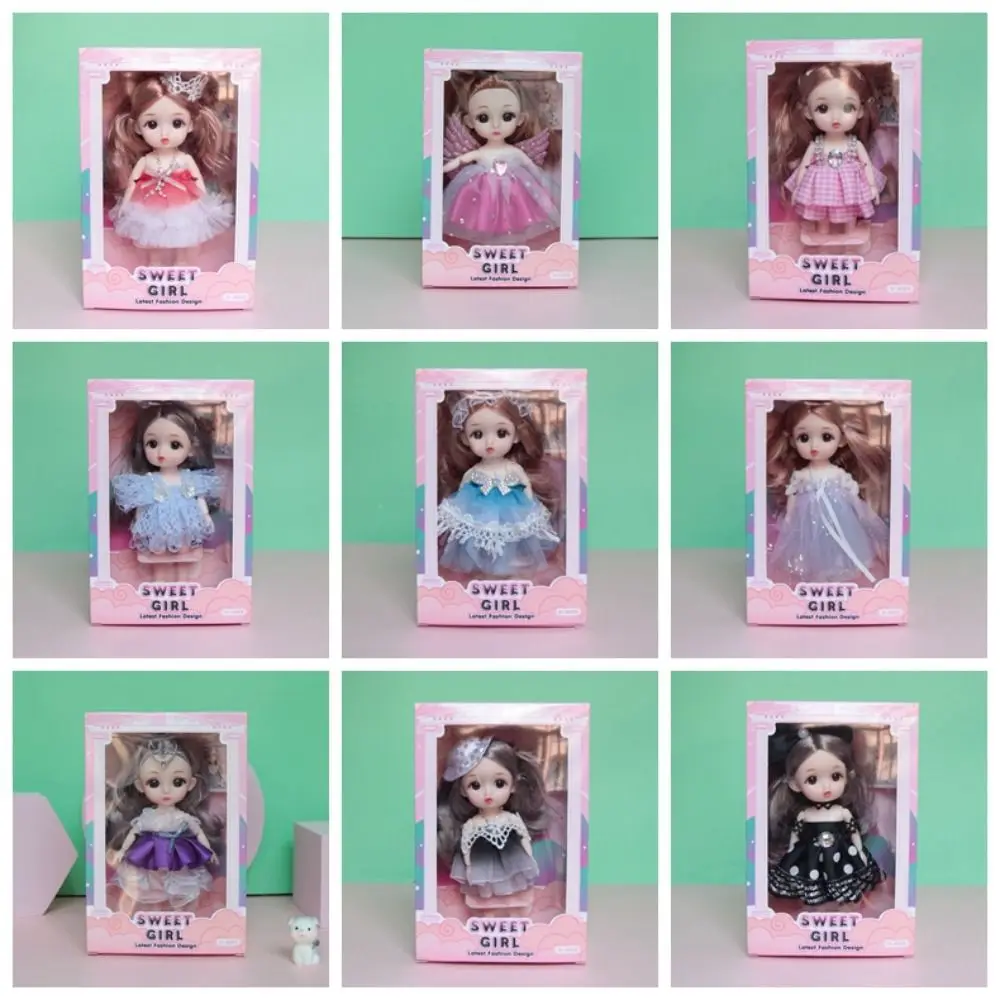 Милые 13 подвижных шарниров BJD куклы с 3D глазами наряды для девочек 17 см детские