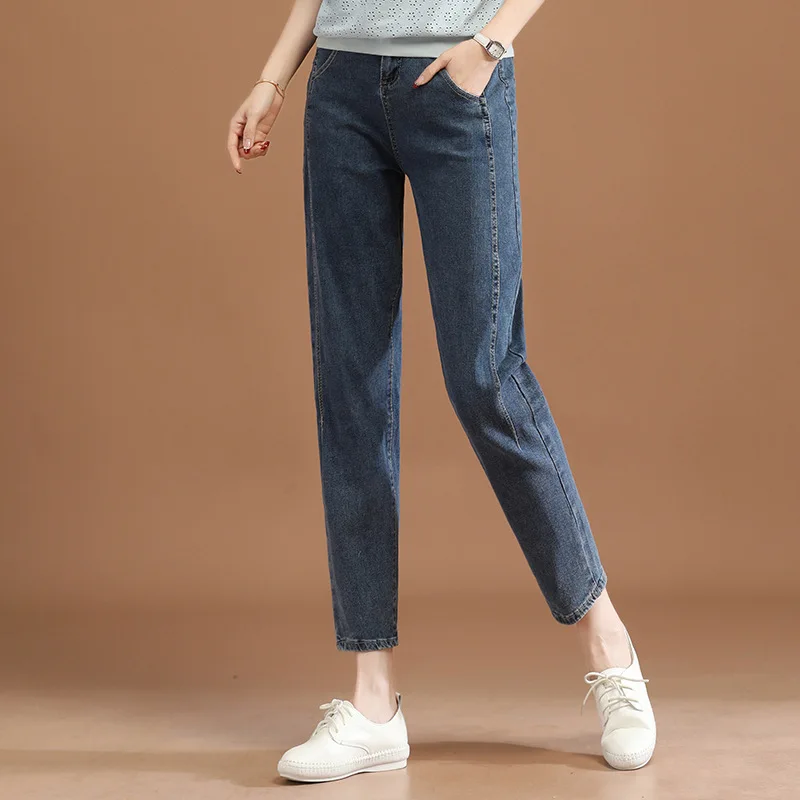 

Новинка Весна 2022, повседневные облегающие Женские джинсы с высокой талией