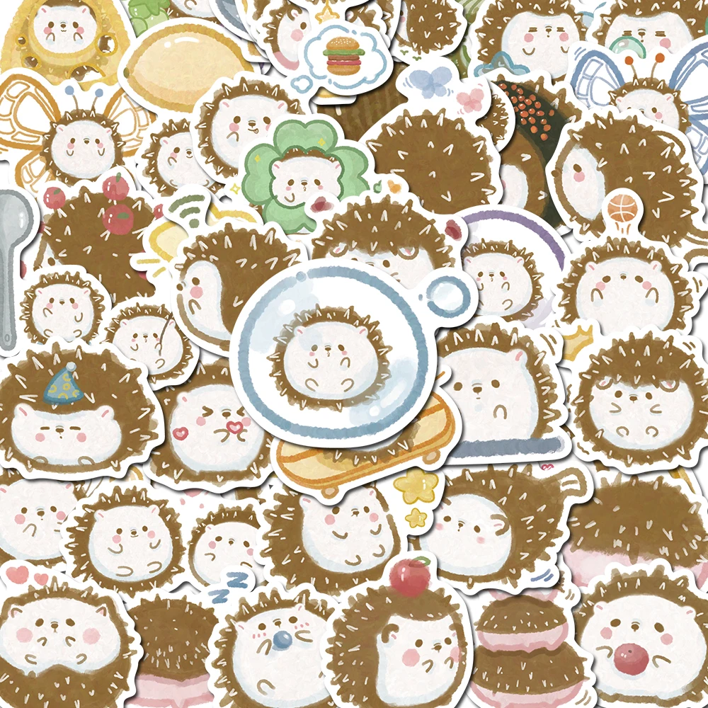

10/50pcs Cartoon Hedgehog Cute Stickers Vintage for Laptop Luggage Motorcycle Diary Planner Skateboard Waterproof Packs Decal