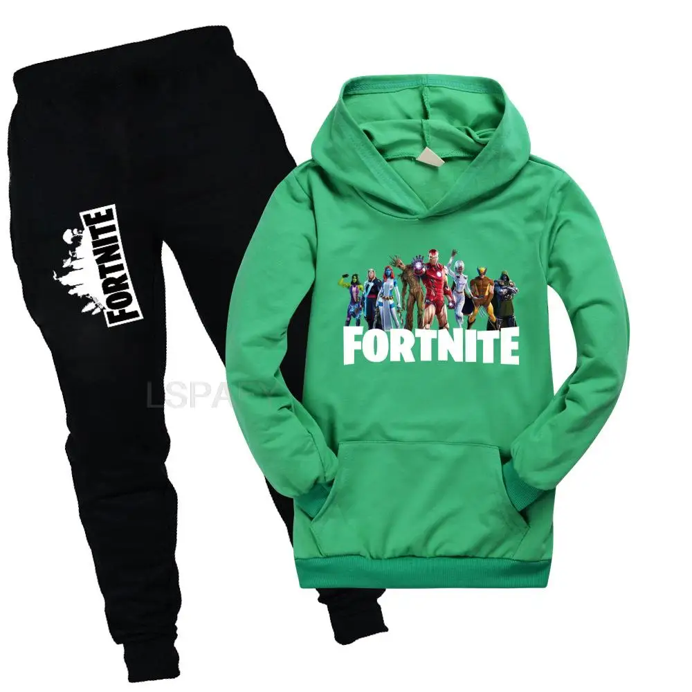 2 шт./комплект детский спортивный свитшот с капюшоном и штаны | Багаж сумки