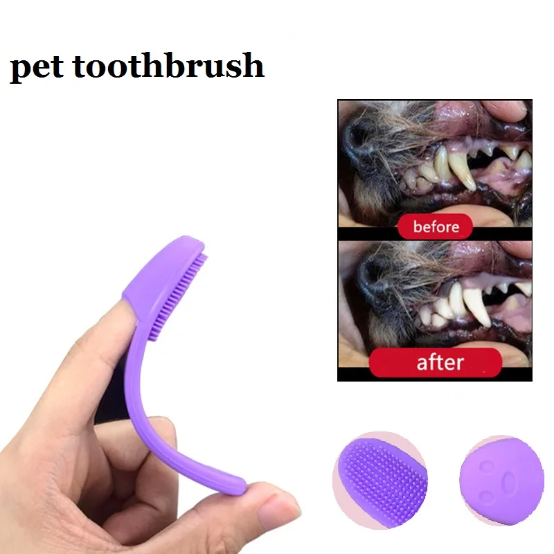 

Dog Cat Cleaning Supplies Soft Pet Finger Brush Cats Brush Toothbrush Tear Stains Brush Eye Care Pets Cleaning Grooming Tools