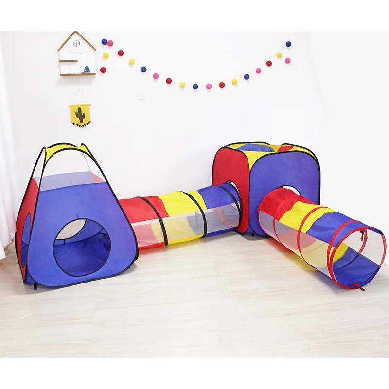 

Toy Tents Children's Tent Four-piece Play House Indoor Ocean Ball Pool Fence Baby Dollhouse Tent for Kids Tents for Events