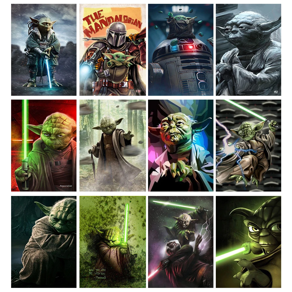 

Алмазная живопись, персонажи Диснея, «Звездные войны», йода 5D, «сделай сам», искусство, мультфильмы, мозаика, хобби, круглая дрель, Декор для ...