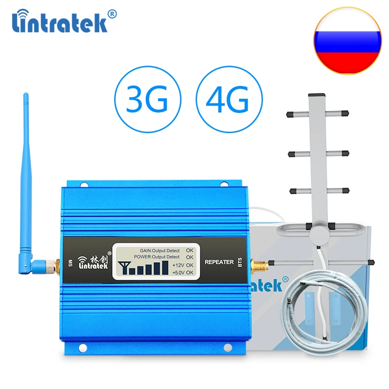 Lintratek усилитель сотовой связи репитер 4G 1800 усилитель 4g сигнала усилитель интернета 3G 2100 ретранслятор усилитель 3g 4g сигнала интернет антенна подходит для билайн теле2 мтс МегаФон