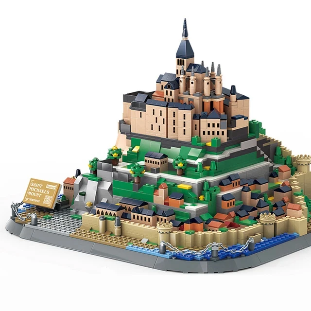 

1392PCS Mont-Saint-Michel Of France Building Blocks World Famous Architecture Bricks City Street View Toys Gifts For Children