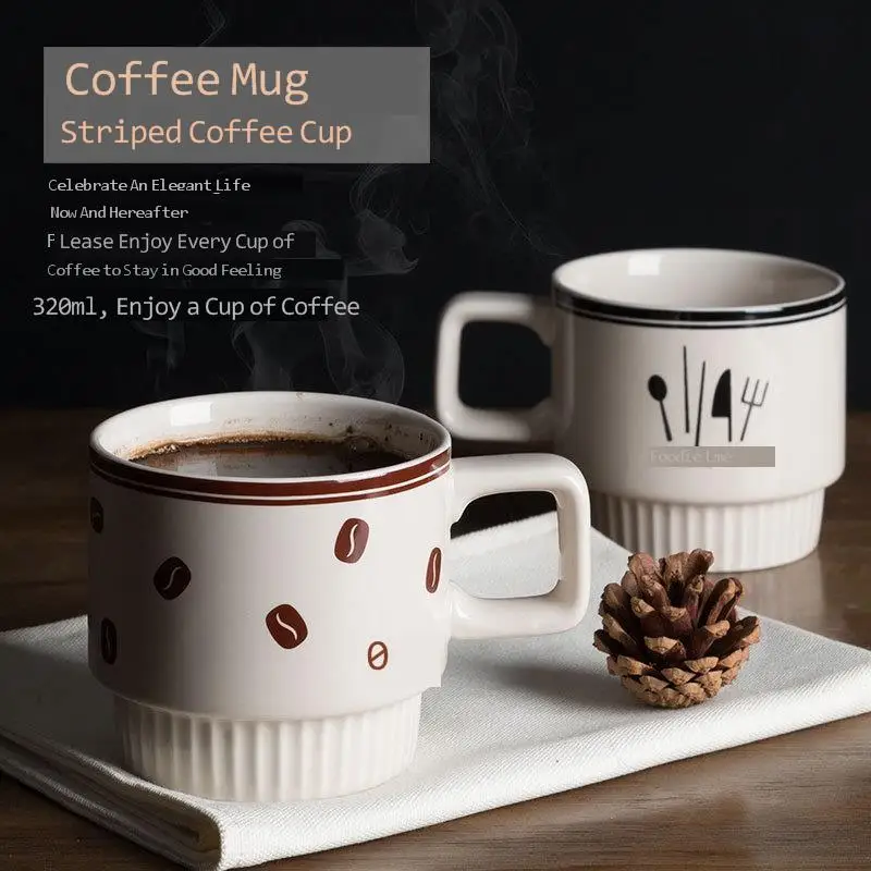 

Стандартные чашки, креативная Ретро кофейная чашка, кружка, подарок для мужчин, чашка для завтрака, пара Ins, кружка, кружка