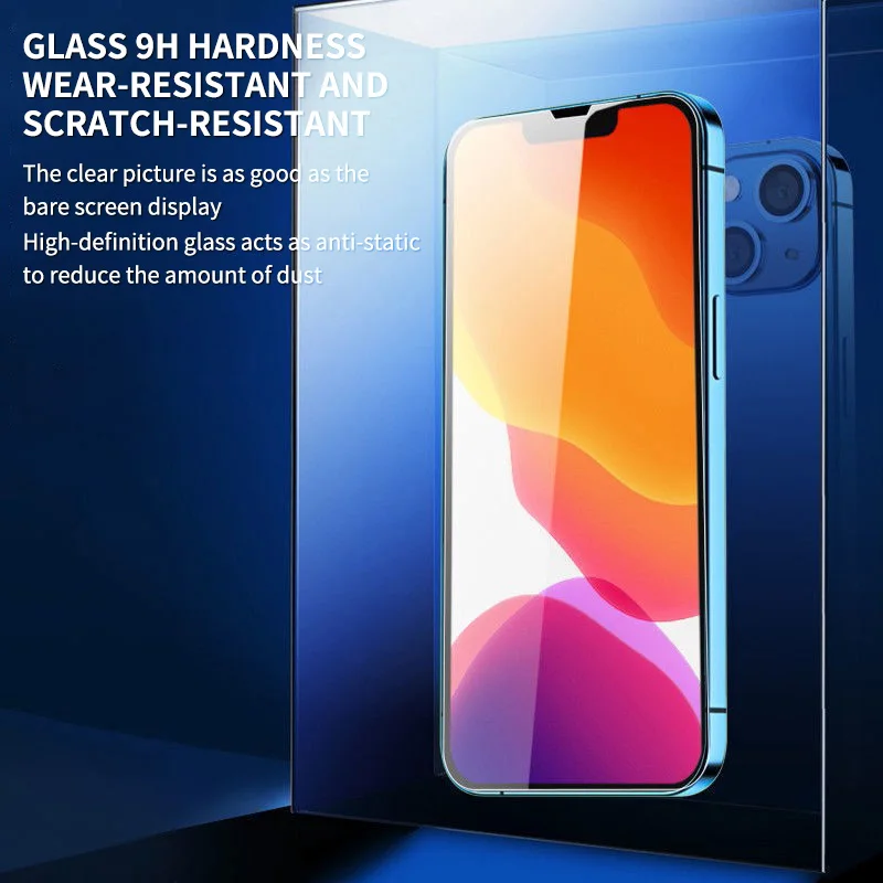 Фото Защитное стекло, закаленное стекло для iPhone 13 14 12 11 PRO MAX 14 13 mini XR XS №5