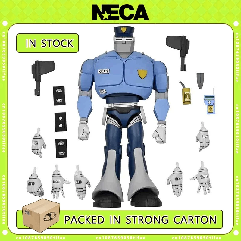 NECA Toys TMNT From The Files Of Pizz Squad Rex-1 Police 7'' Фигурка Оригинальная коллекция аниме-кукол