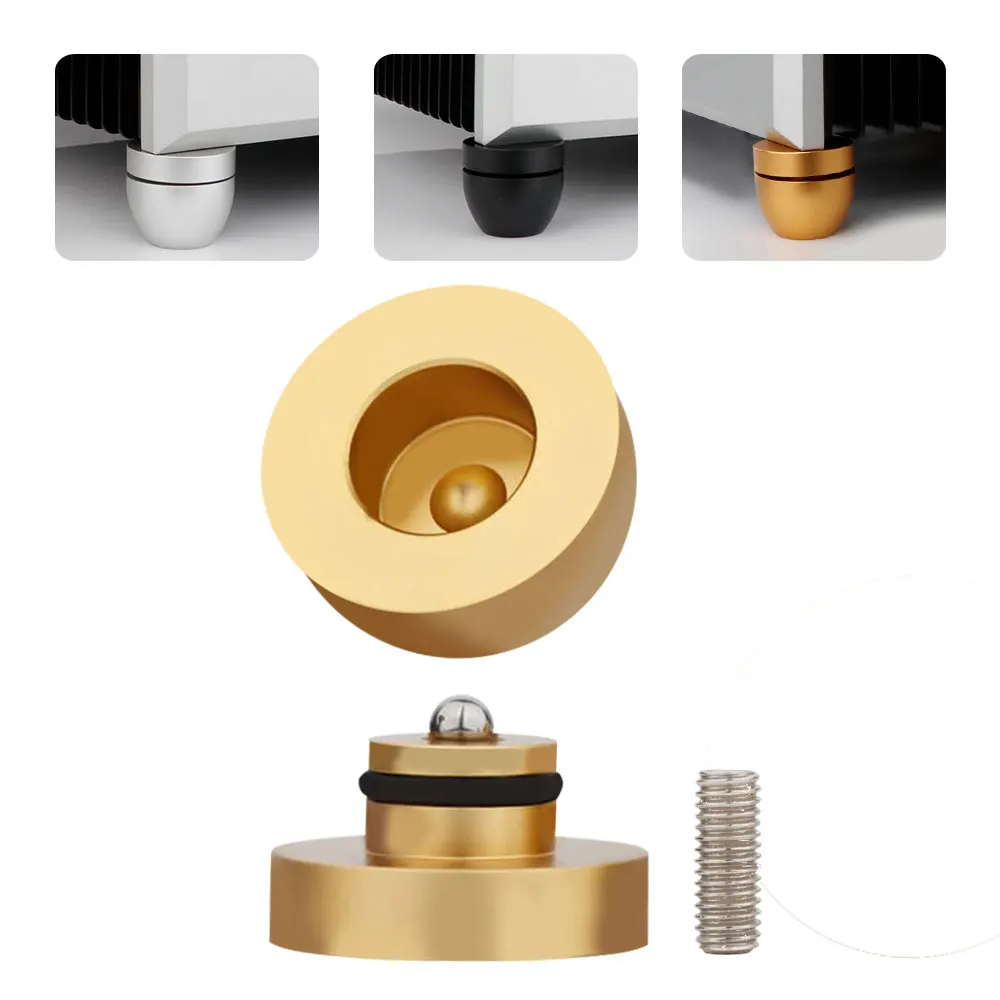 

4Pcs Aluminum Alloy Speakers Feet Pads Amplifier Chassis Beads Anti-shock Shock Absorber Foot Pad Vibration Absorption Stands