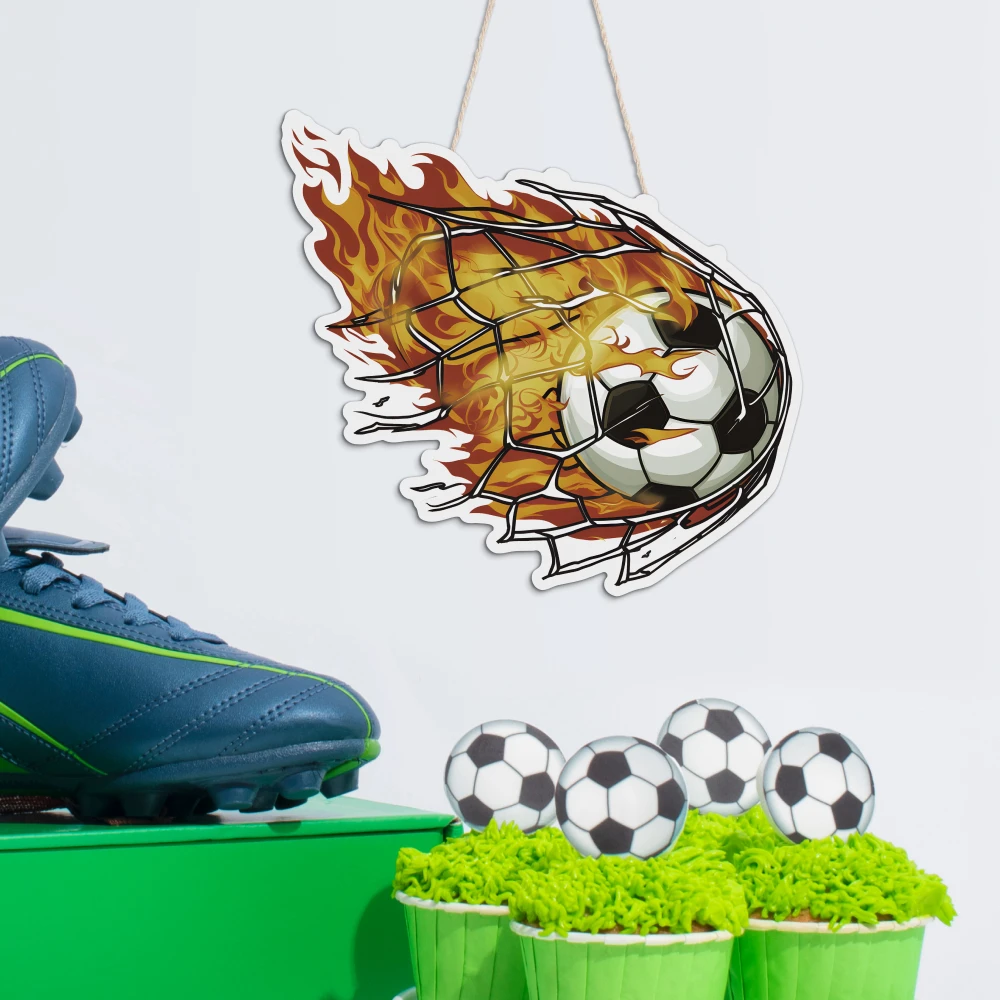 Декор Putuo 1 шт. искусство футбола деревянное украшение деревянный для дома