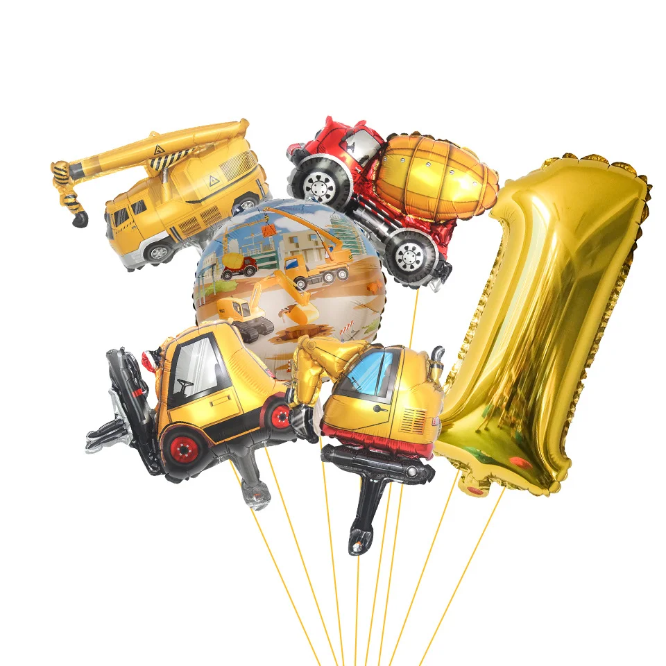 

Набор воздушных шаров для детского праздника "Строительство", золотой номер 32 дюйма