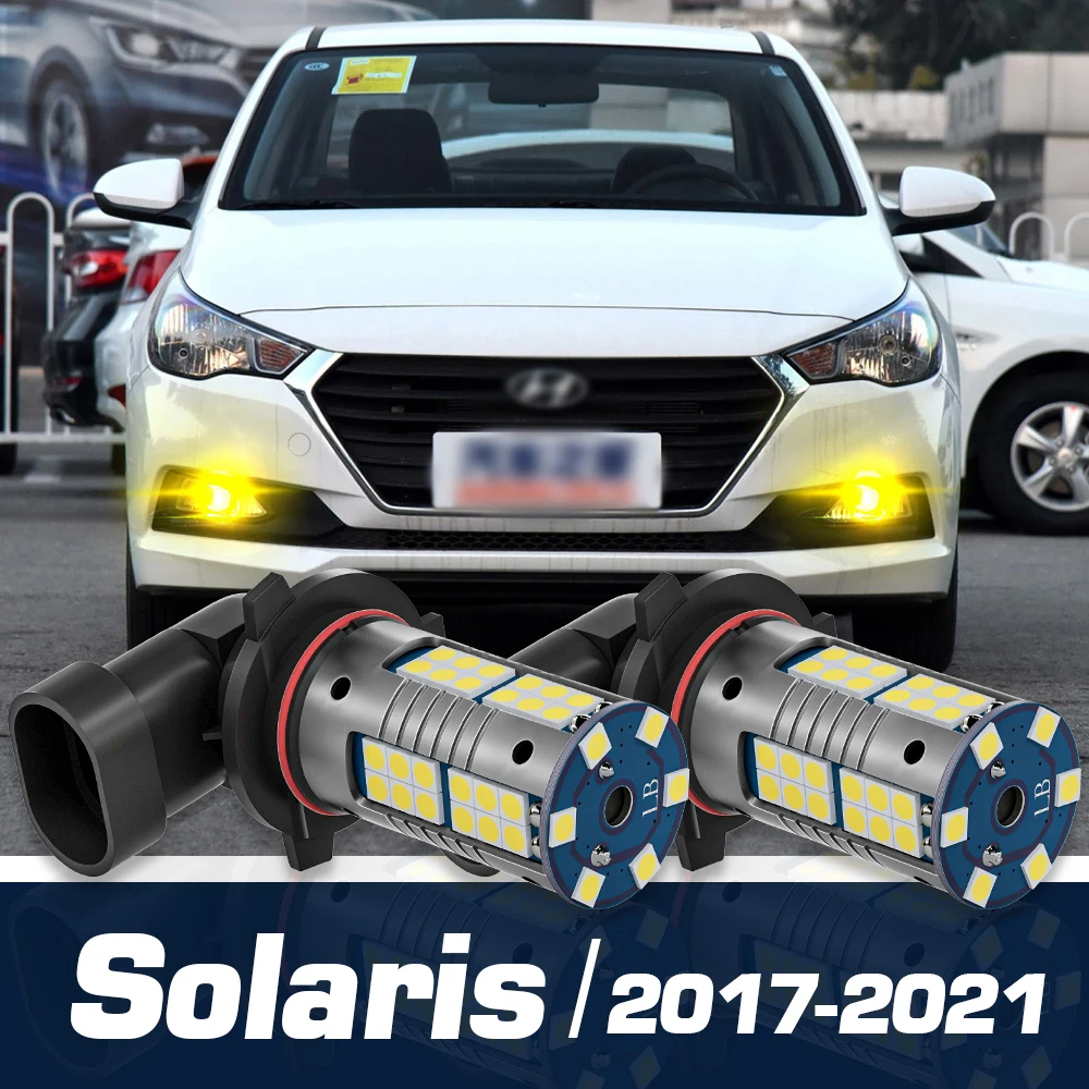 

2pcs LED Fog Light Canbus Accessories For Hyundai Solaris 2017 2018 2019 2020 2021