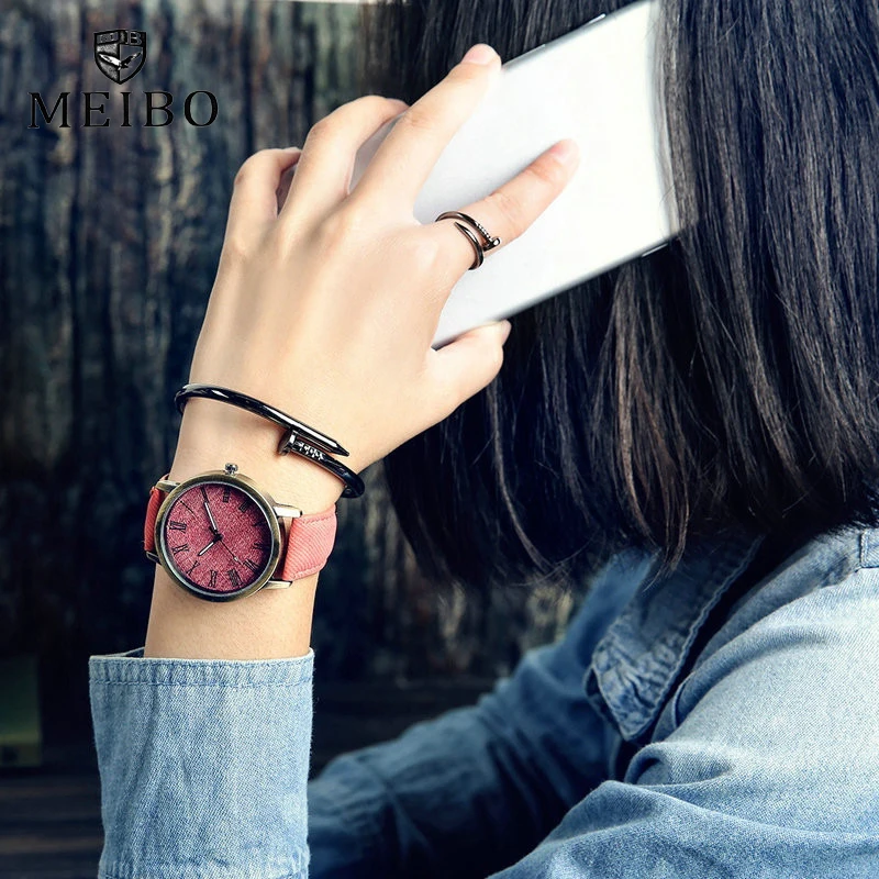 

Relojes Women Quartz Watches Denim Design Leather Strap Male Casual Wristwatch Relogio Masculino Ladies Watch female watch