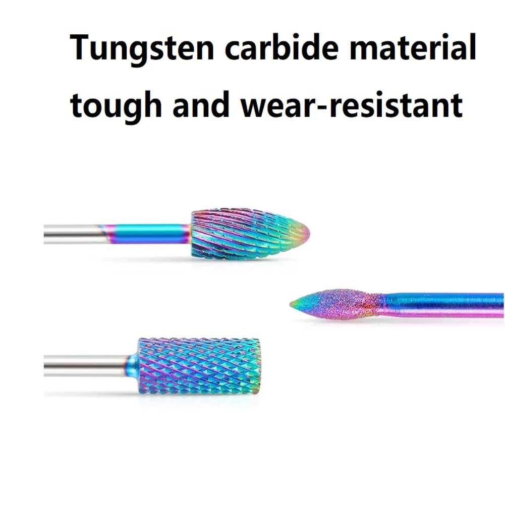 

10 In 1 Electric Nail Drill Bits 3/32inch Tungsten Carbide Nail Files Polishing For Manicure Machine Nail Files Accessories