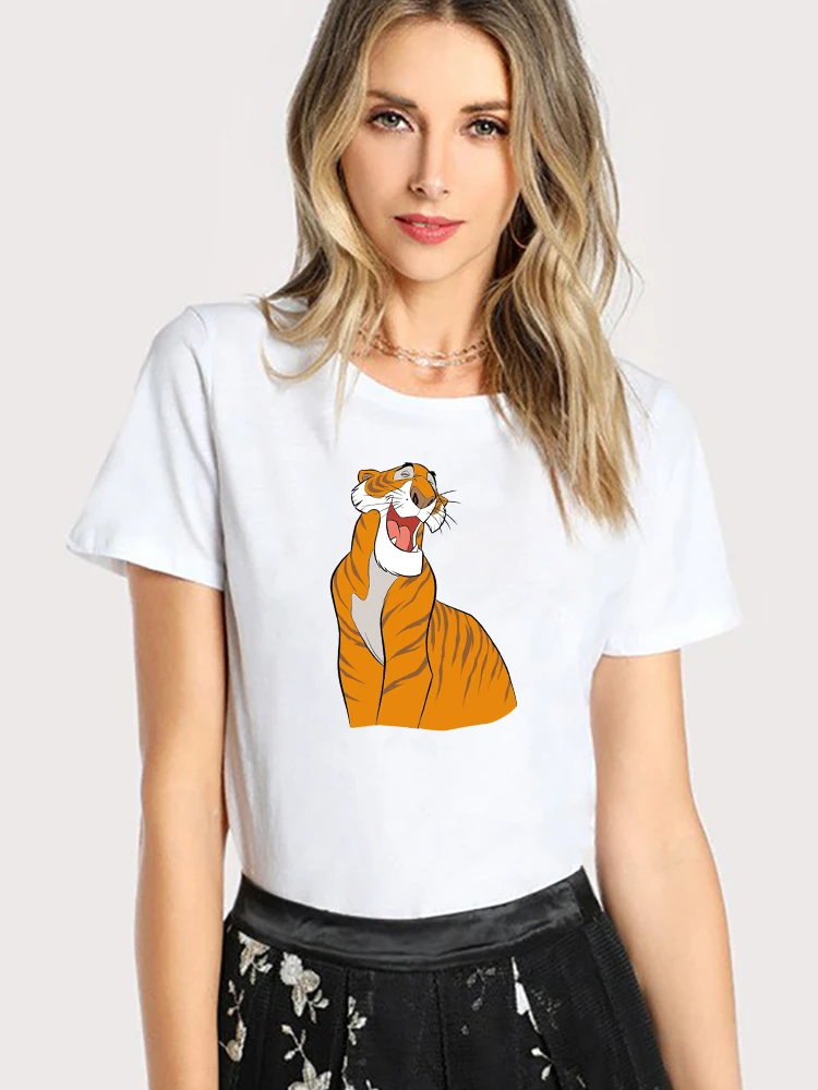 The Jungle Book Baloo Funny T Shirts Women Disney Fashion European Gothic Top Short Sleeve Ropa Tumblr Mujer Grunge Aesthetic |