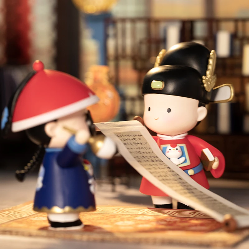 Открытая коробка из печати фигурки в античном стиле хранилище гугунг подарки на