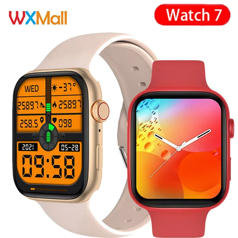 

Newest I7 Pro Smart Watch Series 7 Infinite Screen 4UI Bluethooth Call Heart Rate Blood Pressure Waterproof SmartWatch Men Women