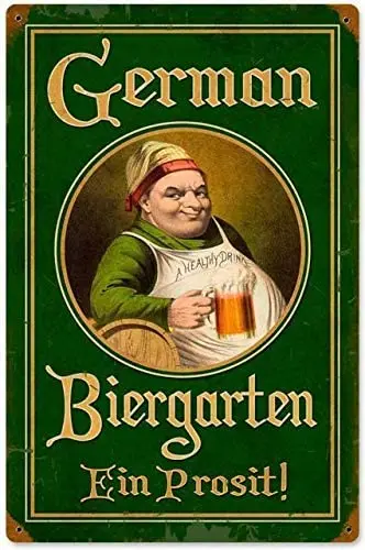 Оловянная вывеска винтажный шикарный художественный декор плакат немецкий