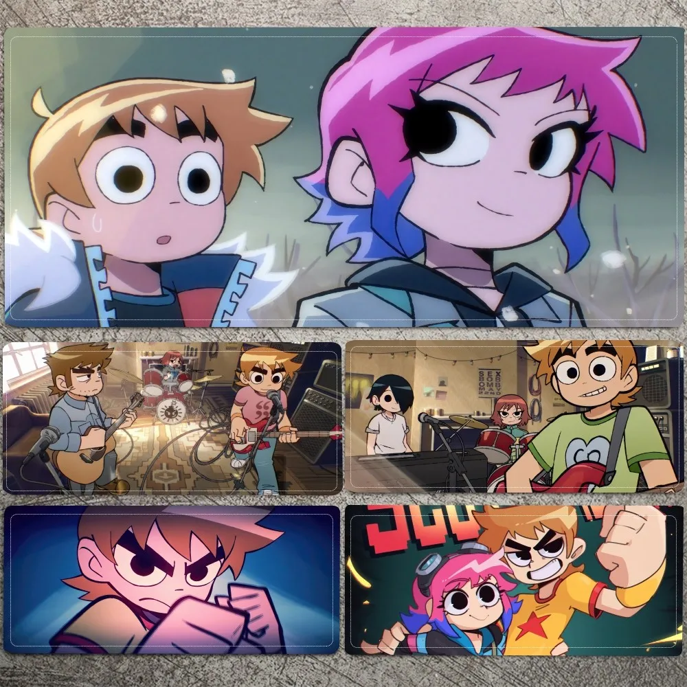 Scott Pilgrim Takes Off Mousepad Mouse Pad Laptop Gaming Accessories Large Desk Mat Computer Gamer Keyboard Rug Carpet