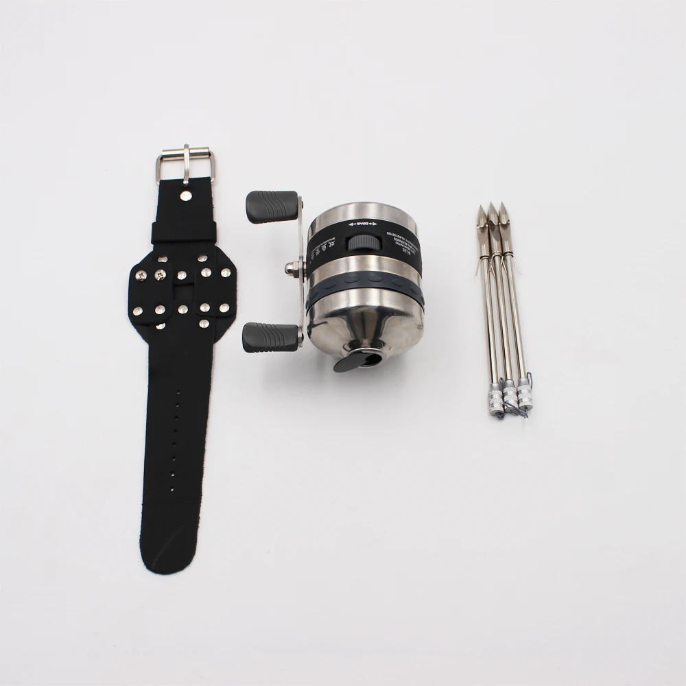 Stainless Steel Fish Wheel BL25 Fish Dart Fishing Reels Speed Ratio 2.8:1 for Slingshot Shooting Fish Wheel Outdoor Games