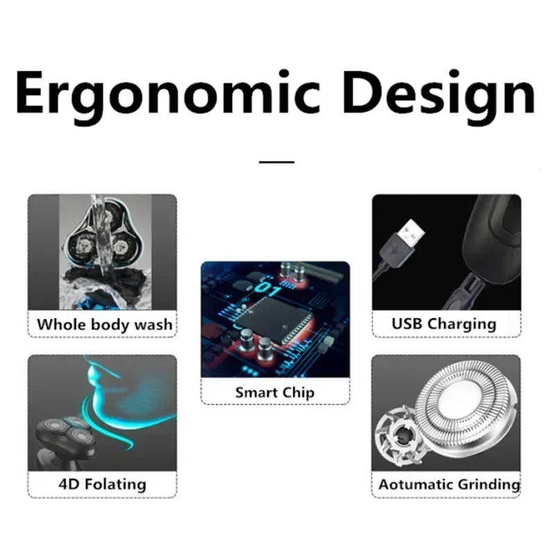 Перезаряжаемая Электробритва Для Мужчин ZN1159 Триммер Влажного/сухого