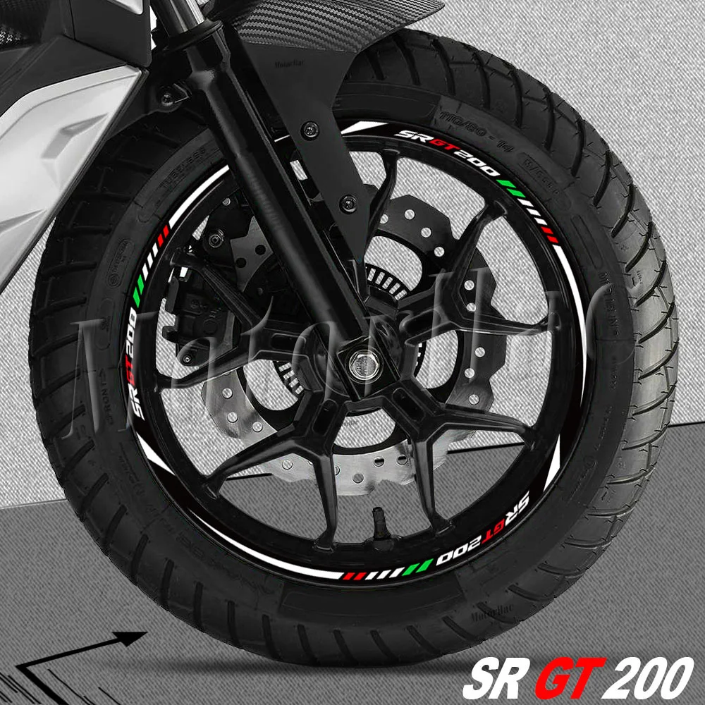 Светоотражающая наклейка на колесо мотоцикла полосатая обод водонепроницаемая